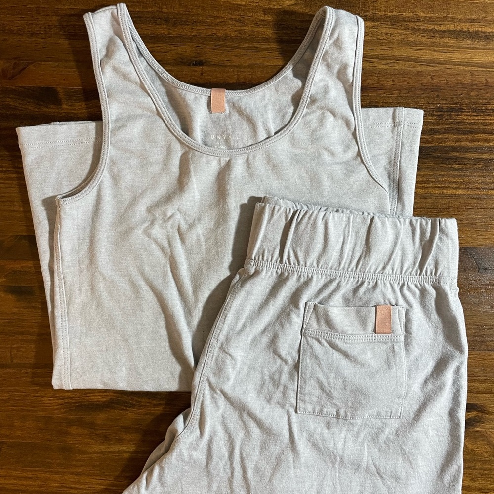 Lunya Pima Cotton PJs in size M/L